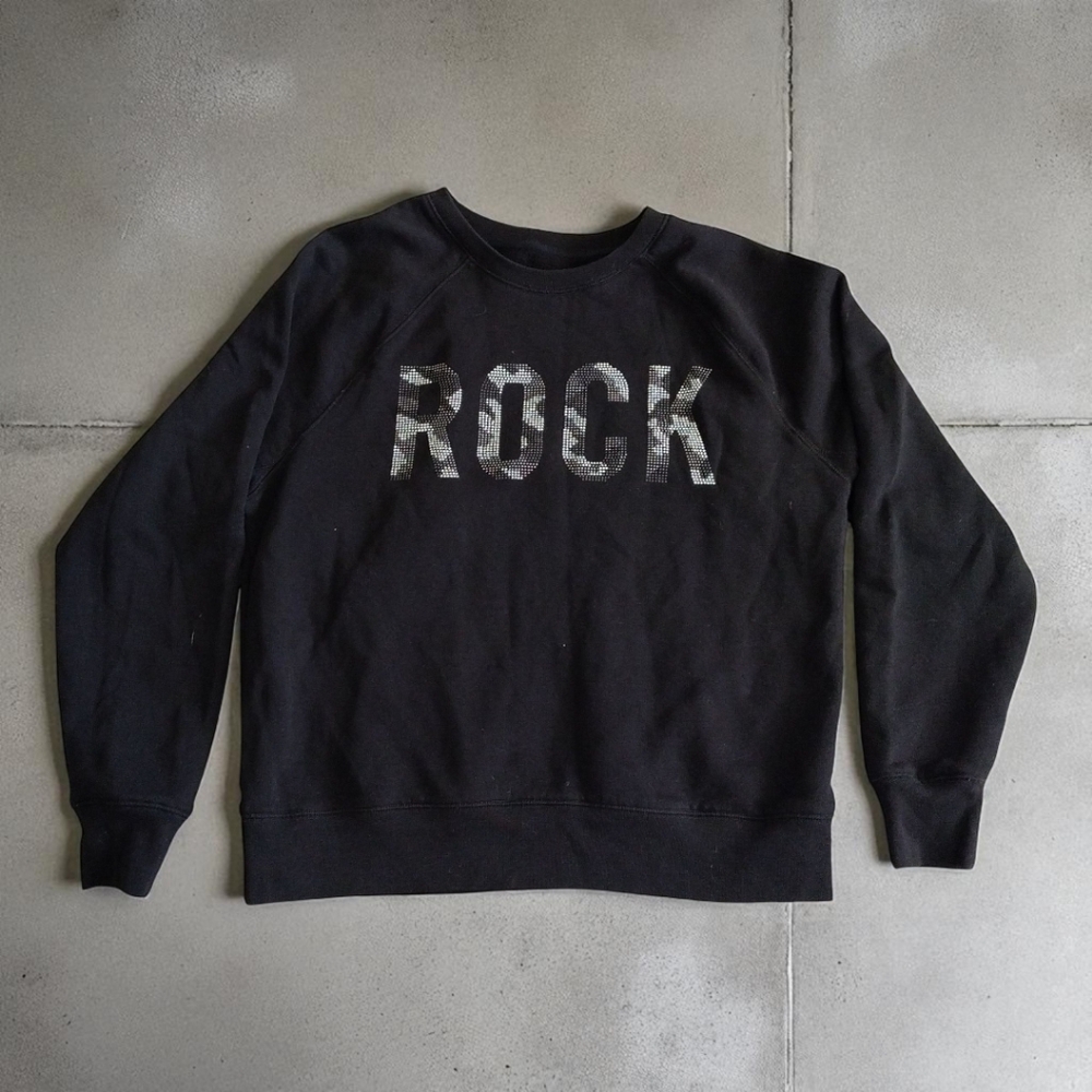 Zadig & Voltaire Black Crewneck Sweater Rock Graphic